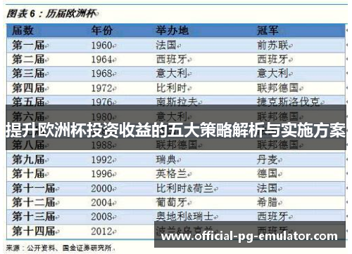 提升欧洲杯投资收益的五大策略解析与实施方案